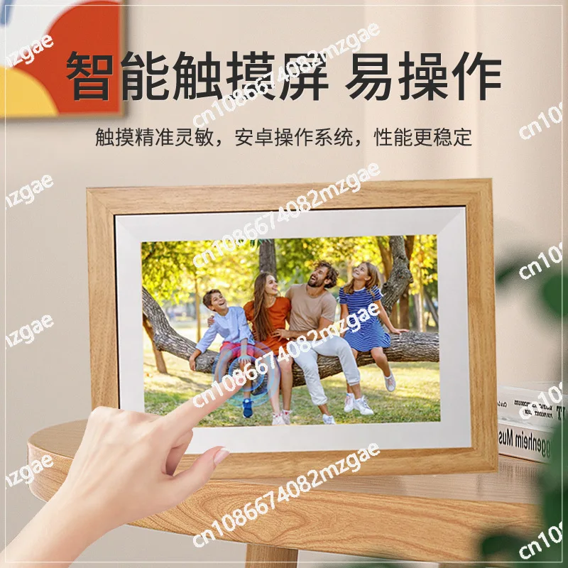 

10,1-дюймовая деревянная рамка Облачная фоторамка — интеллектуальный цифровой электронный дисплей Wi-Fi с функцией облачного альбома