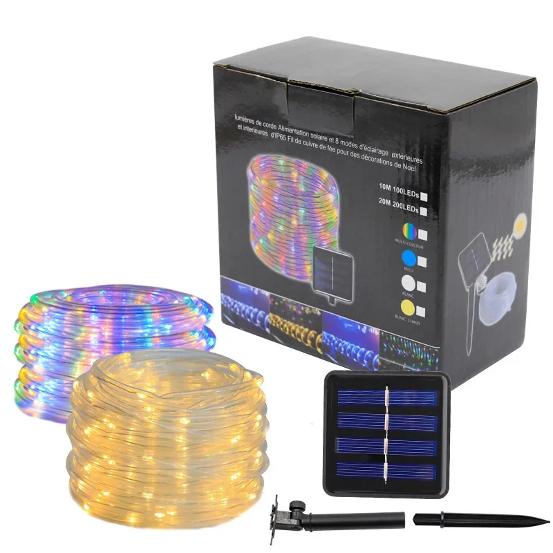 

Solar Tube Light String Outdoor Garden Decoration LED Solar Light String Christmas Outdoor Party Atmosphere Colored Tree Light