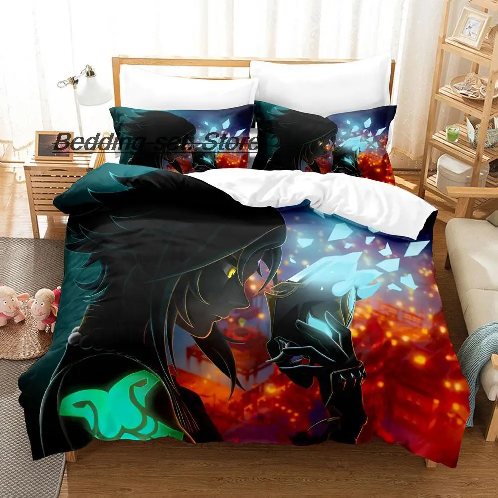 

Game Genshin Impact Xiao Genshin Impact Bedding Set Single Twin Full Queen King Size Bed Set Aldult Kid Bedroom Duvetcover Sets