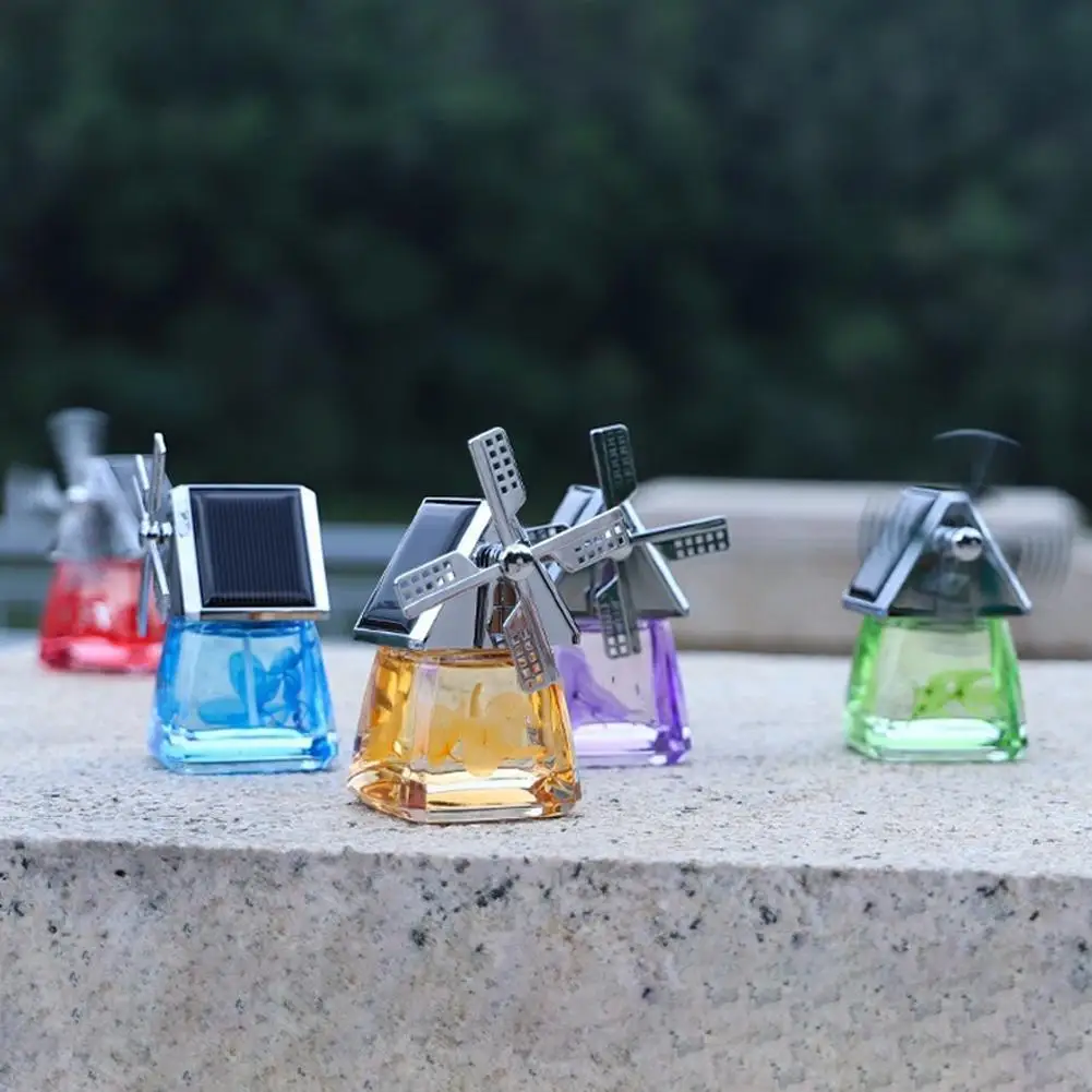 السيارات طاحونة الشمسية سيارة العطور معطّر الهواء الروائح سيارة الدورية الطاقة الروائح الناشر الديكور لطيف Interi H4X6