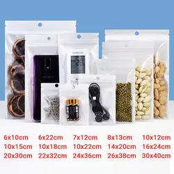 100Pcs Self Sealing Zipper Bag Resealable Packaging Bag Pouches Phone Parts Data Line Storage Bag Pearlescent Film ZipLock Bag