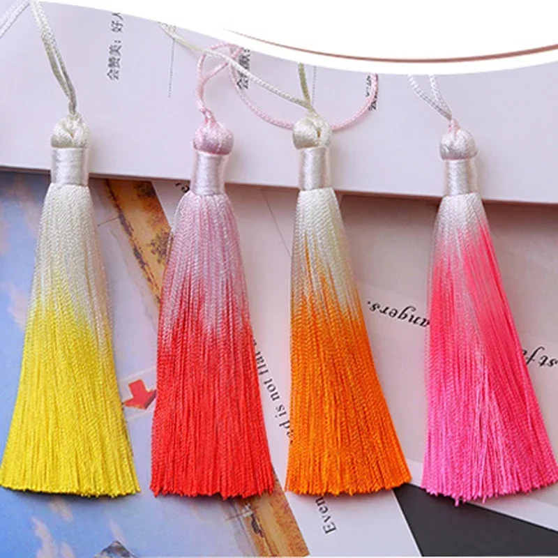 2-10 sztuk/paczka 8cm frędzle gradientowe na biżuterię/akcesoria do kolczyków Handmade narzędzia DIY Craft Tassel akcesoria do szycia