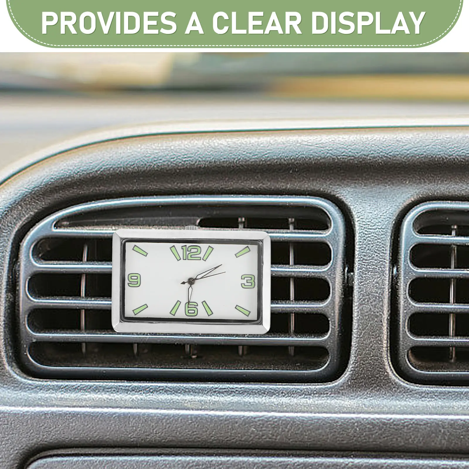Luminous Car Clock Auto Dashboard Movement Stick on Clock for Car Time Display Easy Installation
