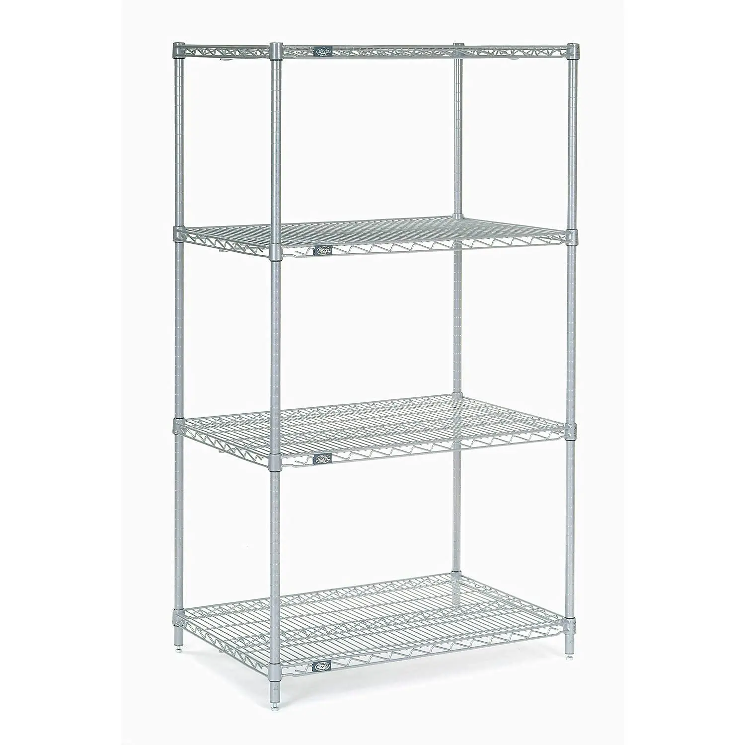 Adjustable 4 Tier Wire Shelving Unit, NSF Commercial Storage Rack, 18