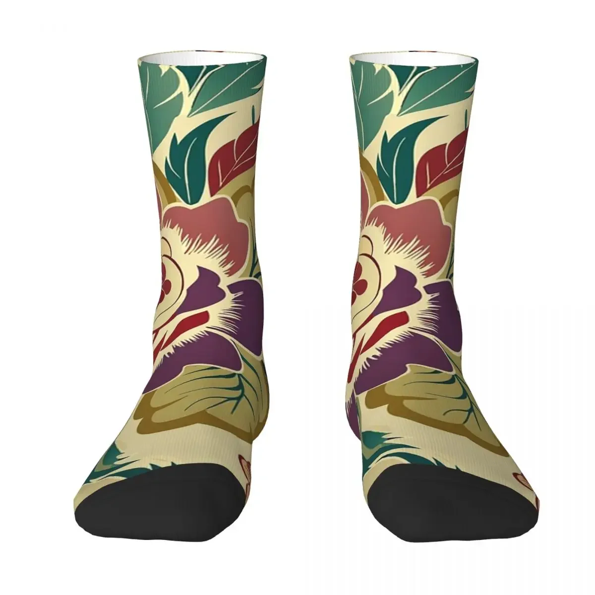 

Винтажные элегантные носки с цветочным принтом, вневременные цветовые носки, чулки в стиле Харадзюку, всесезонные длинные носки, аксессуары для мужчин и женщин, подарок