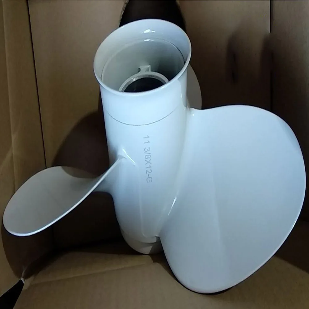 المروحة الألومنيوم 12 بوصة لياماها بارسون هوندا هيديا، 2 السكتة الدماغية 48hp 4 السكتة الدماغية 40-60hp محرك القارب 11 3/8H12-G