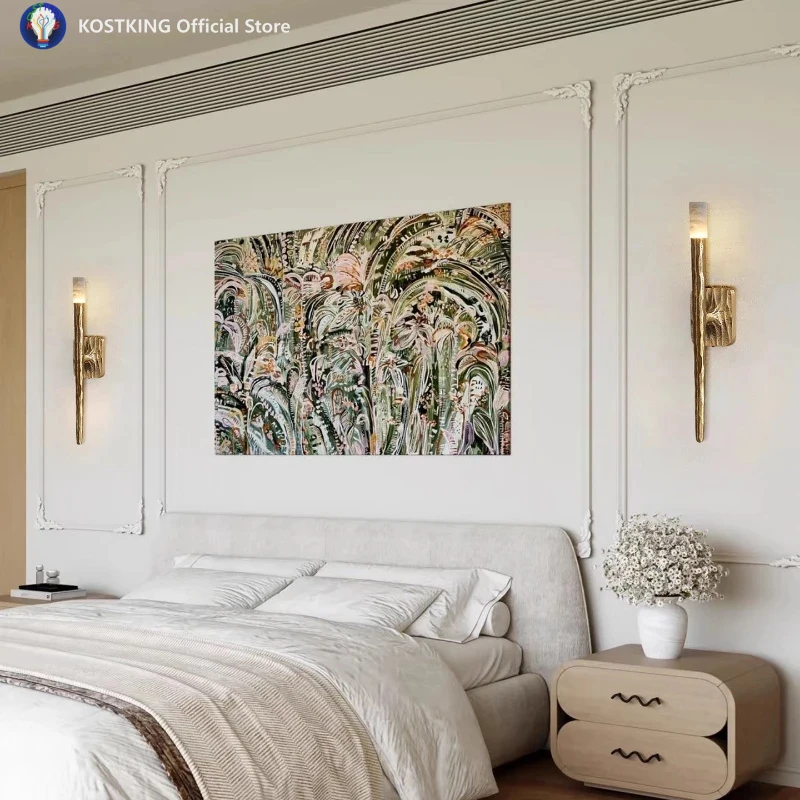 Popular Style Spanish Natural Marble Wall Lamp Simple Modern Light Luxury Creative Restaurant Study Creative Highend Lighting