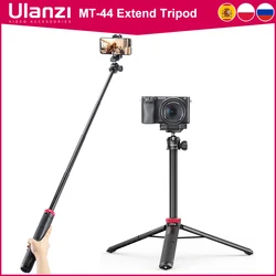 ULANZI TRIPOD MT-44 tripodlar Smartphone Vlog tripodlar ile soğuk ayakkabı telefon montaj tutucu cep telefonu için Tripod kamera taşınabilir SLR