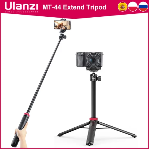 Imagen 1 del producto ULANZI TRIPOD MT-44 trípodes Smartphone Vlog trípodes con zapata fría soporte de montaje para teléfono para trípode móvil cámara portátil SLR