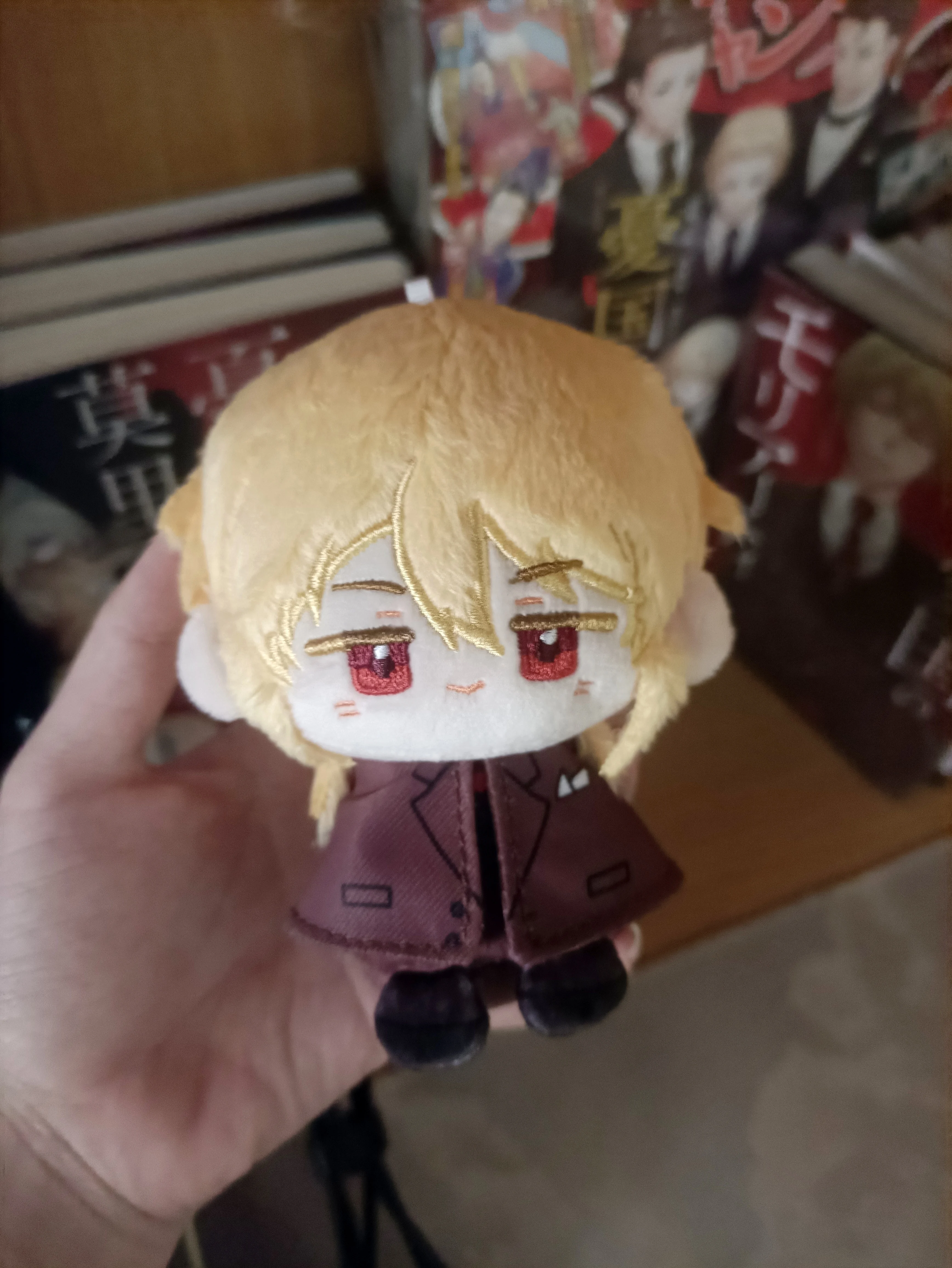 

12CM Anime MORIARTY THE PATRIOT Cosplay William James Moriarty Sherlock Holmes Adorable Soft Backpack Pendant Plush Keychain