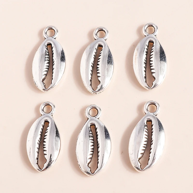 Leslie 30 Stück Metall-Meerestier-Anhänger aus Legierung, Seepferdchen, Fisch, Seestern, Muschel-Anhänger für DIY-Schmuckherstellung, Armband, Halskette – Detail 6