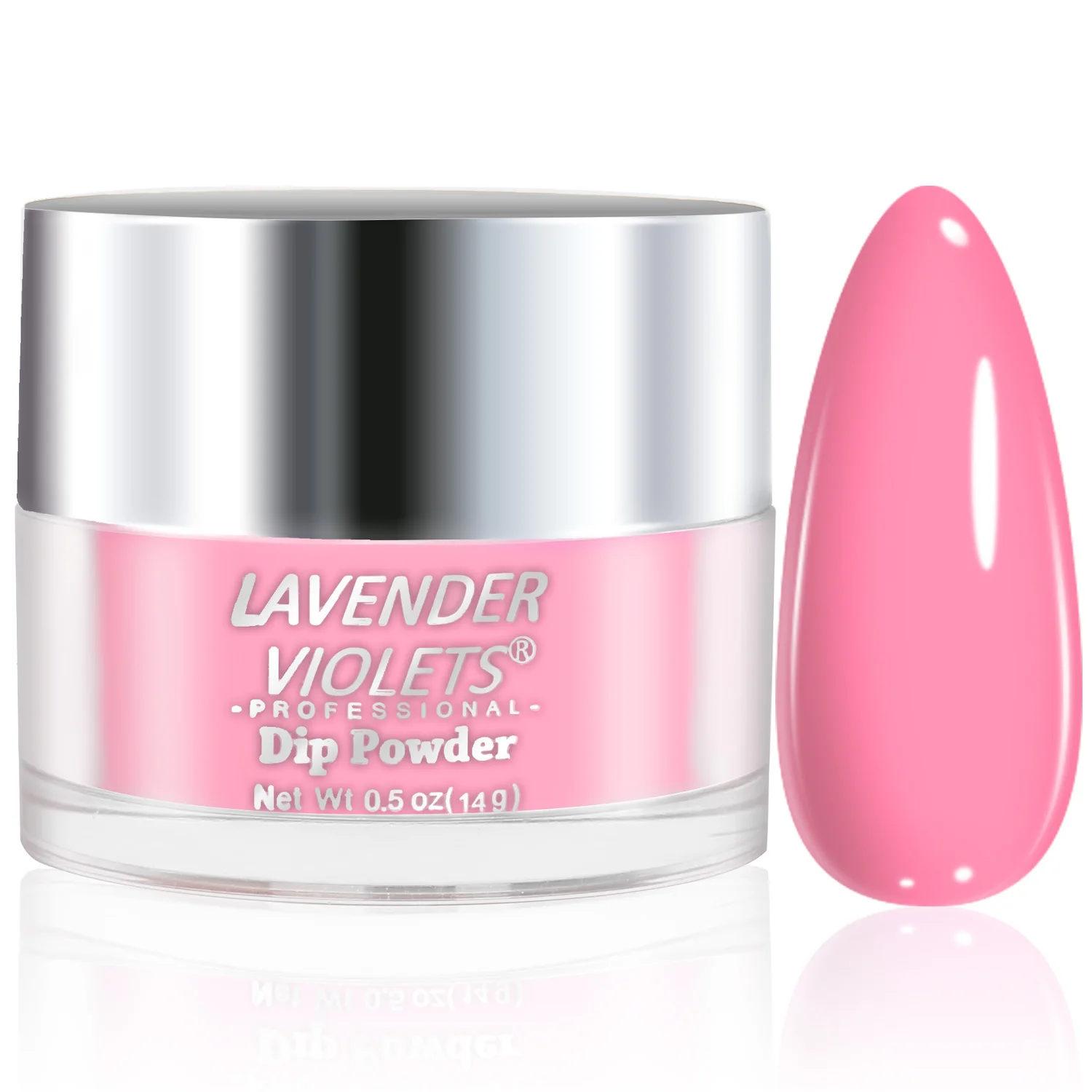    0.5 Oz/14G Grote Capaciteit Naakt Roze Dompelen Nagelpoeder Fonkelende Nagel Glitter Stof Natuurlijke Droge Franse nagels Art Decoratie - afbeelding 1