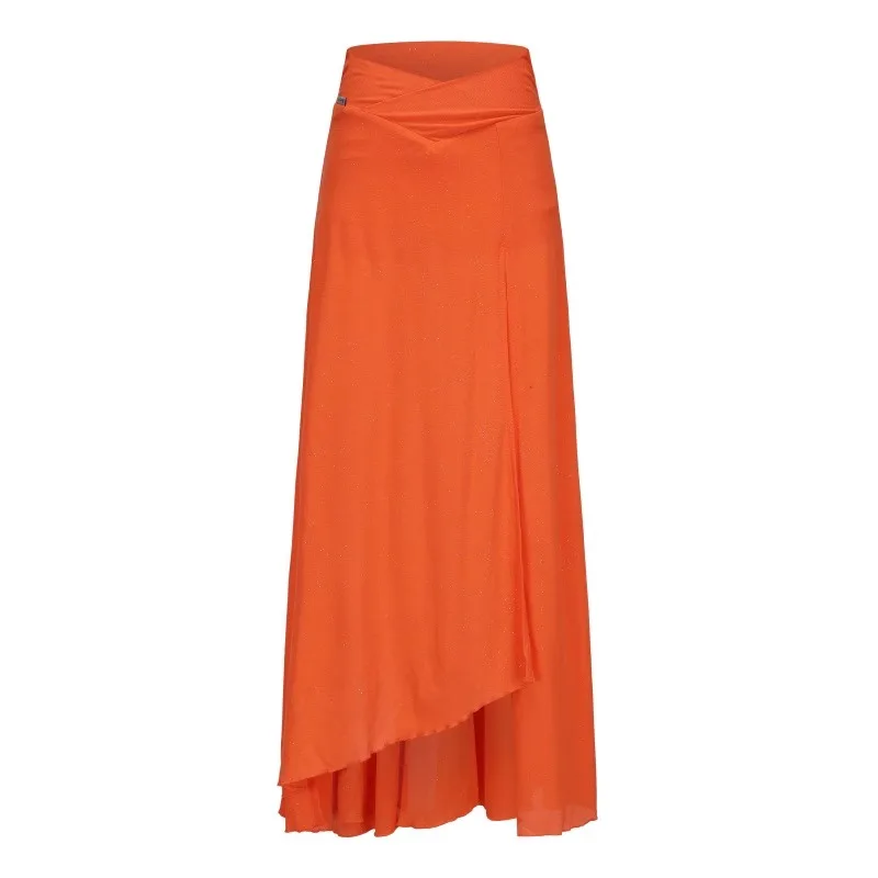 Jupe d'entraînement de danse du ventre à fente irrégulière personnalisée avec leggings intégrés, vêtements de danse exotiques, costume de danseuse du ventre de carnaval samba