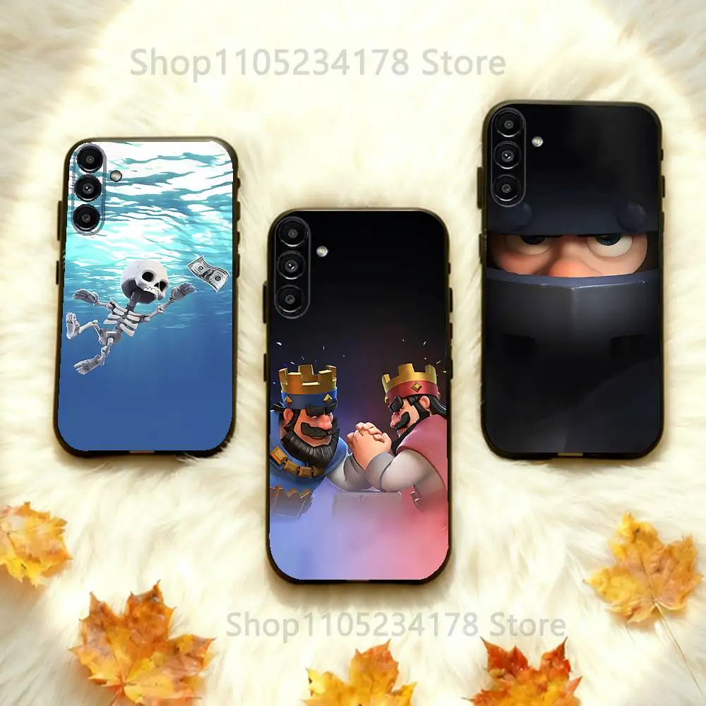 

Phone Case For Samsung Galaxy A73,31,32,72,41,53,52,71,22,5G,Note,J7,8,9 C-Clash GAME Royale Soft Black Cover