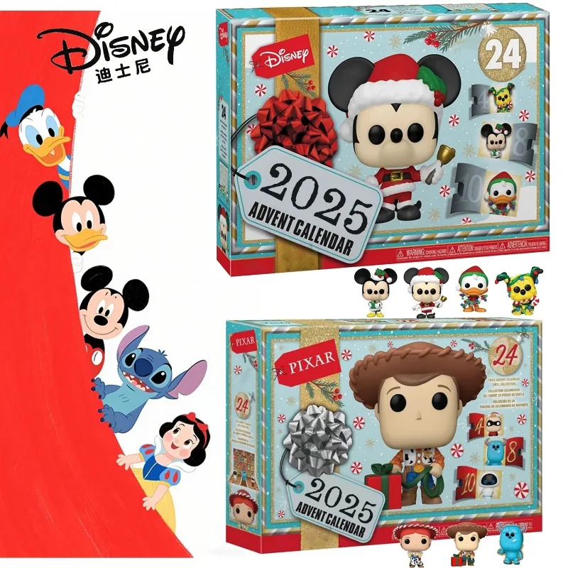 

Рождественский адвент-календарь с Микки Диснеем «История игрушек» 24, подарок-сюрприз, аниме, экшн-фигурка, модель, детская игрушка, Рождественский подарок