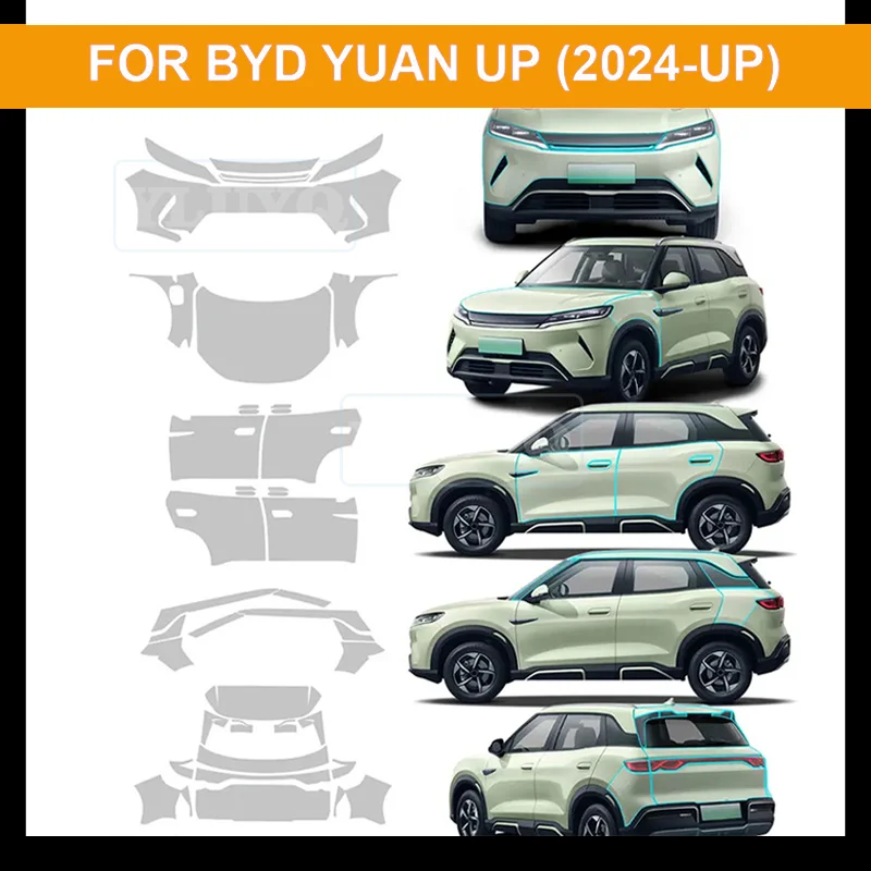 

For BYD ATTO 2 YUAN UP 2025 Car Paint Protection Film Self-Healing PPF Body Sticker Anti-Scratch Resistant Transparent Styling