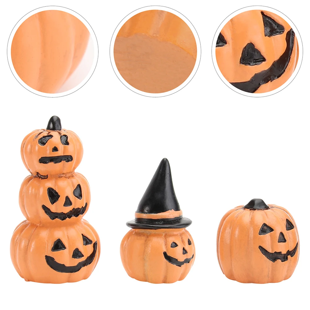 6 peças enfeites de abóbora bandeja de Halloween decoração pequena abóboras mini para decoração