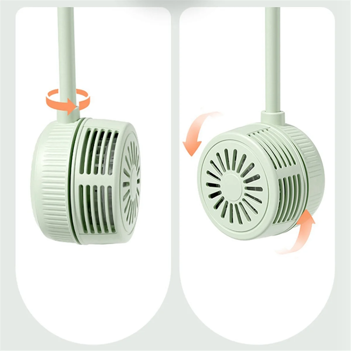 ventilador Ventilador de cuello portátil Manos libres Recargable - 3 velocidades, Carga rápida tipo C, Diseño plegable silencioso, para viajes, deportes