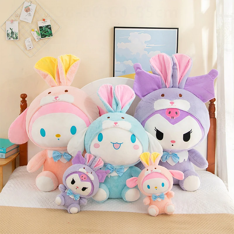 

New Transformable Kuromi Plush Toy Melody Doll Birthday Gift for Kids Christmas Present Stuffed Animal Pillow Playset