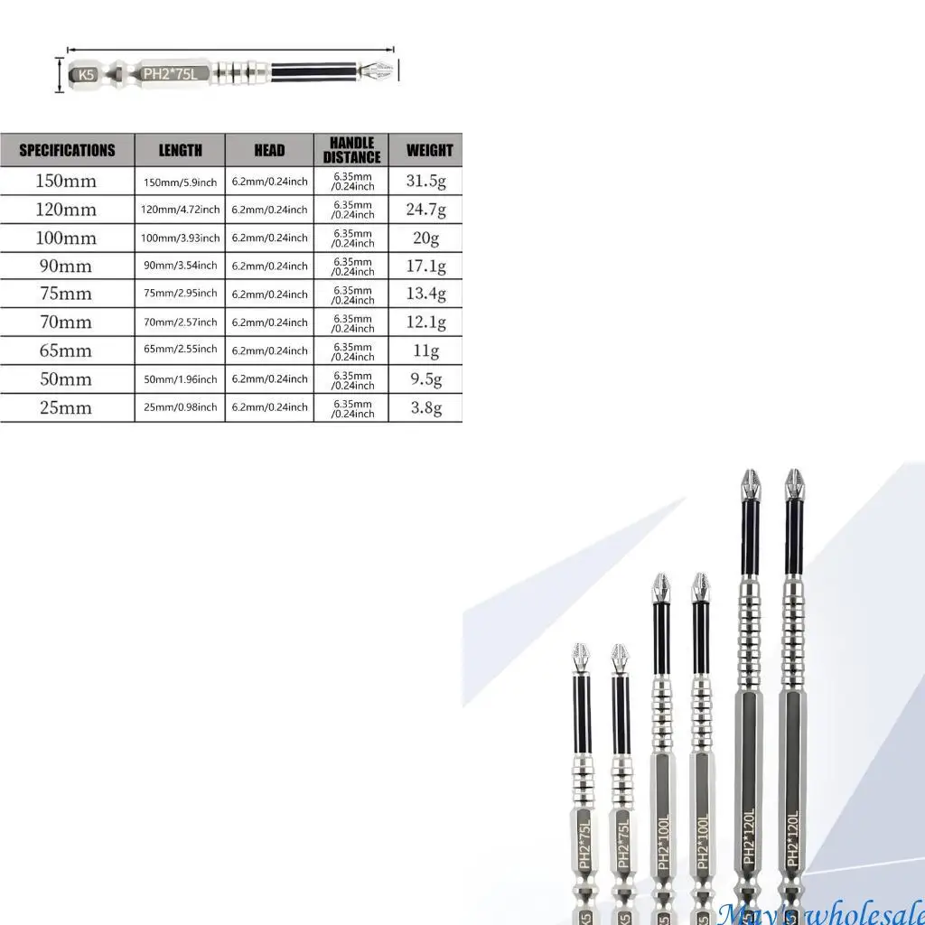 

K5 Crossing Head Screwdriver Bits Heavy Duty Screwdriver Bit for Efficient Hand Tool Use in Home or Workshop 448A