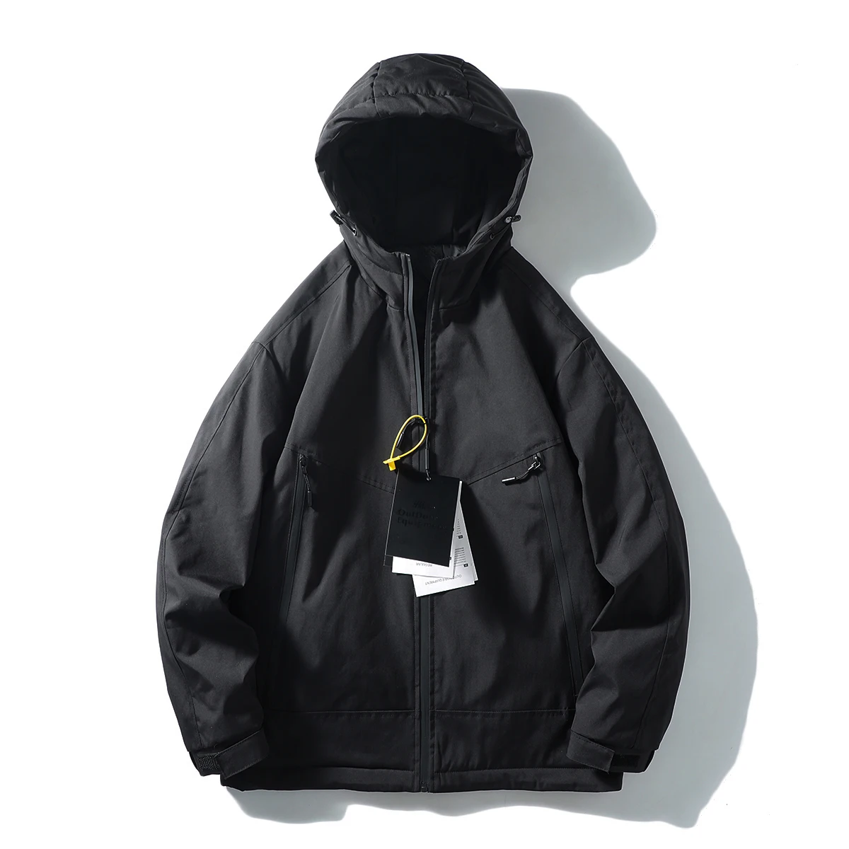 

Men's Casual Outdoor Softell Cotton Jaet Windproof Waterproof Full Glue Autumn Winter Faion Ci Sle Hooded Coat