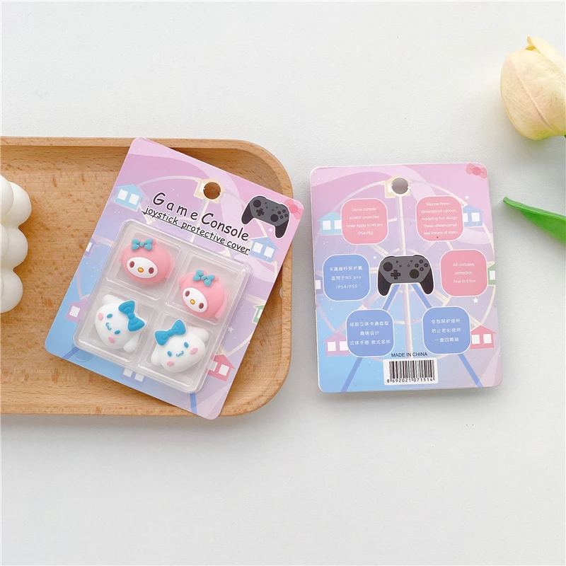 Cartoon Soft Silicone Thumb Stick Grip Cap For Sony PS5 PS4 XBOX Switch Pro Gamesir Controller Joystick Cover Protector Case view 5