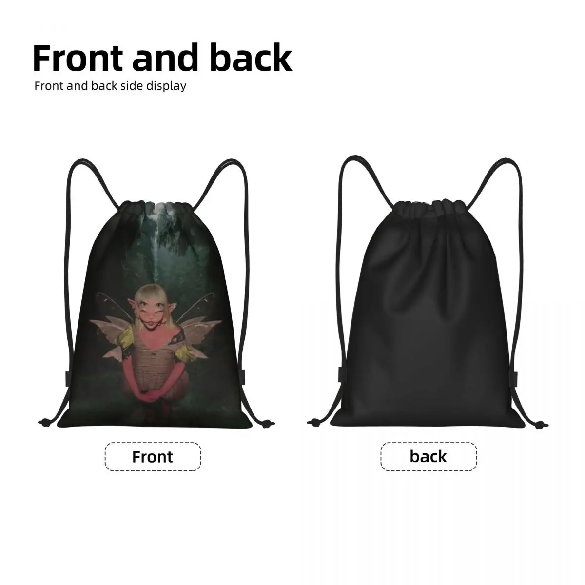Music Singer Melanie Martinez Drawstring Backpack Sports Gym Bag for Women Men Training Sackpack
