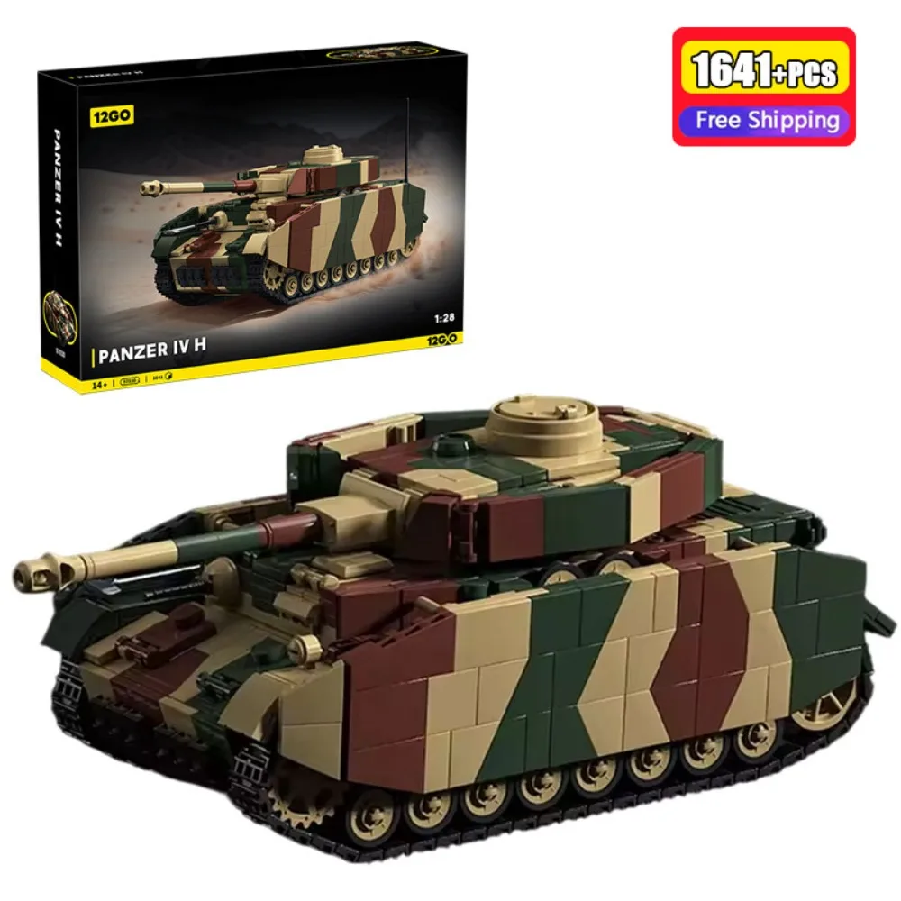 

1641Pcs Military Panzer IV H Tank Model Construction Kit Educational Building Blocks For Kids Adults DIY Assembly Toy Gifts