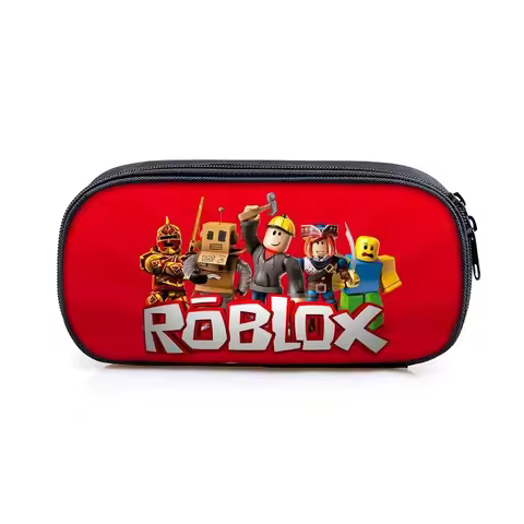 New Style ROBLOX Primary School Pencil Bag Pencil Case Stationery Box Anime Kawaii Cartoon School Bag Mochila Decorative Product