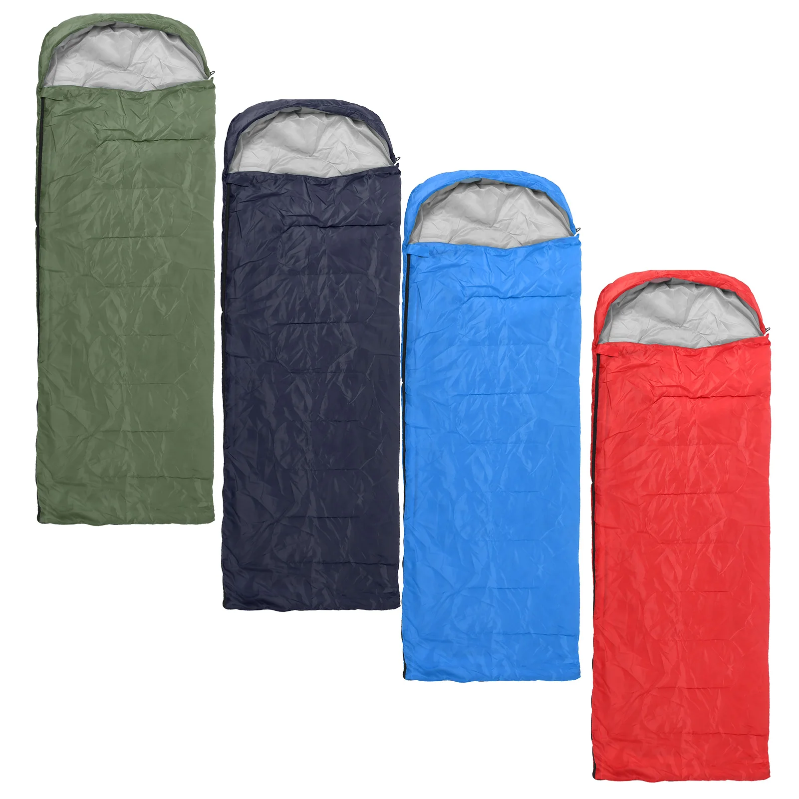الكبار في الهواء الطلق كيس النوم المغلف مع غطاء محرك السيارة جوفاء القطن ملء للماء نهاية مزدوجة سستة للتخييم المشي لمسافات طويلة الظهر