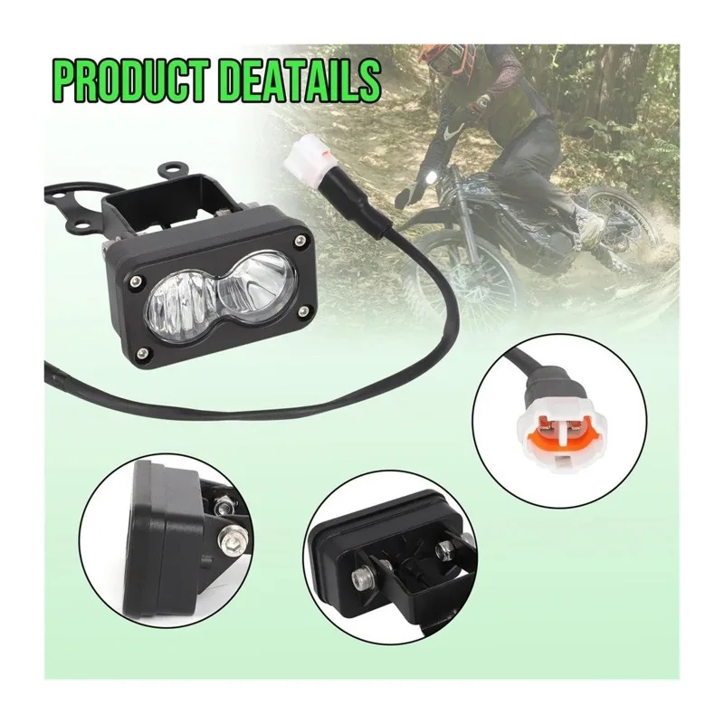 For Sur Ron Sur-Ron SurRon Segway Talaria Plug N Play Waterproof for 20W Headlight Switch White Spot Flood Led Pod Combo Kit Set