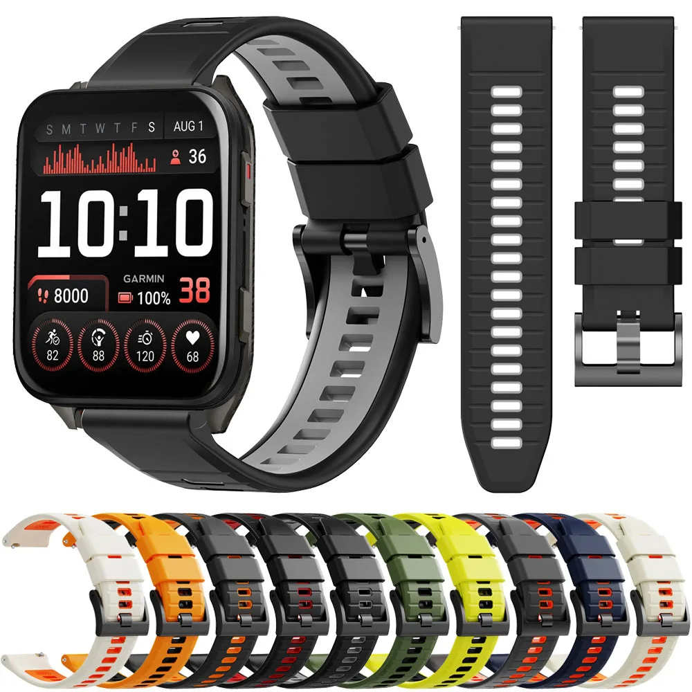 Bracelet de montre en Silicone pour hommes, 24MM, pour Garmin Venu X1, pour Ticwatch Pro 5/5 Enduro Atlas, pour bracelets COROS NOMAD