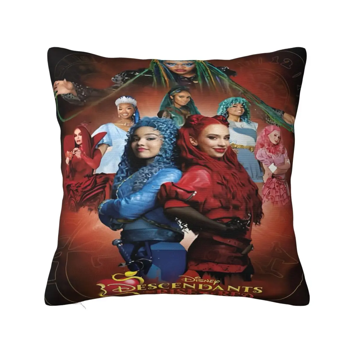 Decorative Pillowcases Descendants 4 The Rise Of Red Accessories Sofa Pillow Case Cover Zipper Multiple Sizes Dropshipping