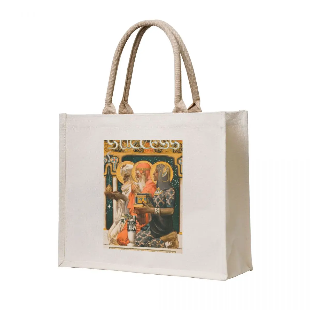

Joseph Christian Leyendecker, Christmas 1900 Three Wise Men Tote Bag canvas tote bag Custom bag