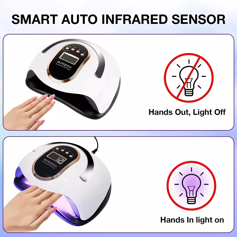 Secador de uñas LED/UV, lámpara de hilo dorado, lámpara de cuentas para uñas, secador de esmalte de Gel, accesorios ligeros para decoración de uñas, Gel de curado para uñas de los pies