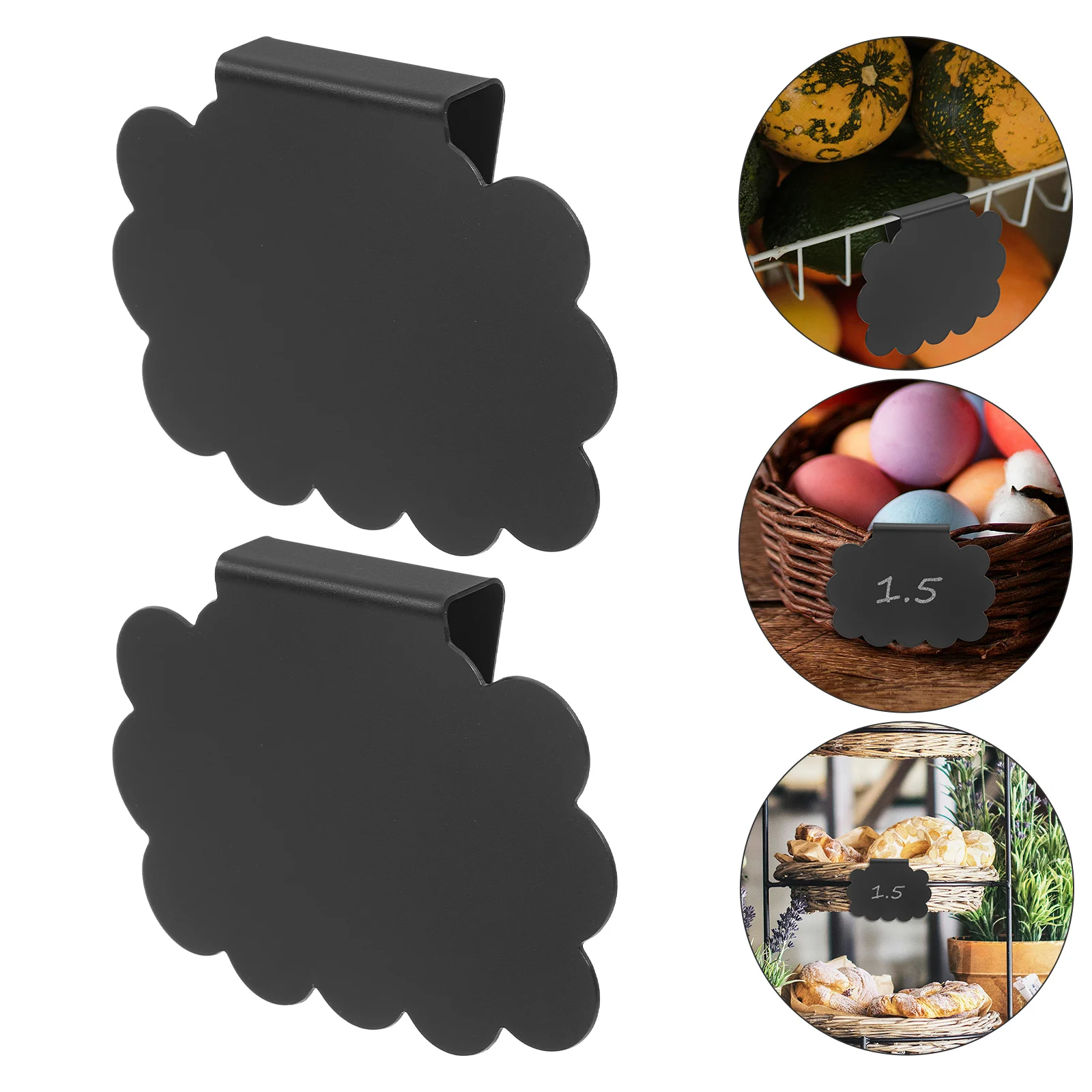 10 Pcs Price Display Board Erasable Labels The Sign Clip Tag Plastic Clip-on Shelf Chalkboard Signs