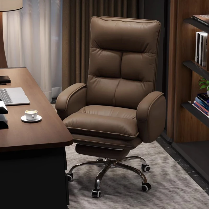 Camping Emperor Camp Office Chair Lazy Wheels Student Relaxing Office Chair Footrest Swivel Silla Oficina Theater Furniture