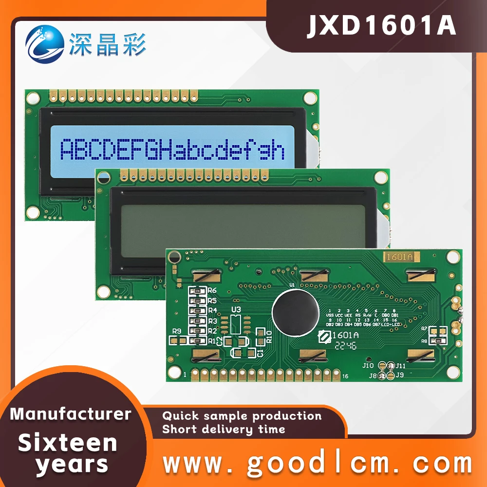 high standard character screen Russian language dot matrix LCD display screen JXD1601A STN Gray Positive LCM display module