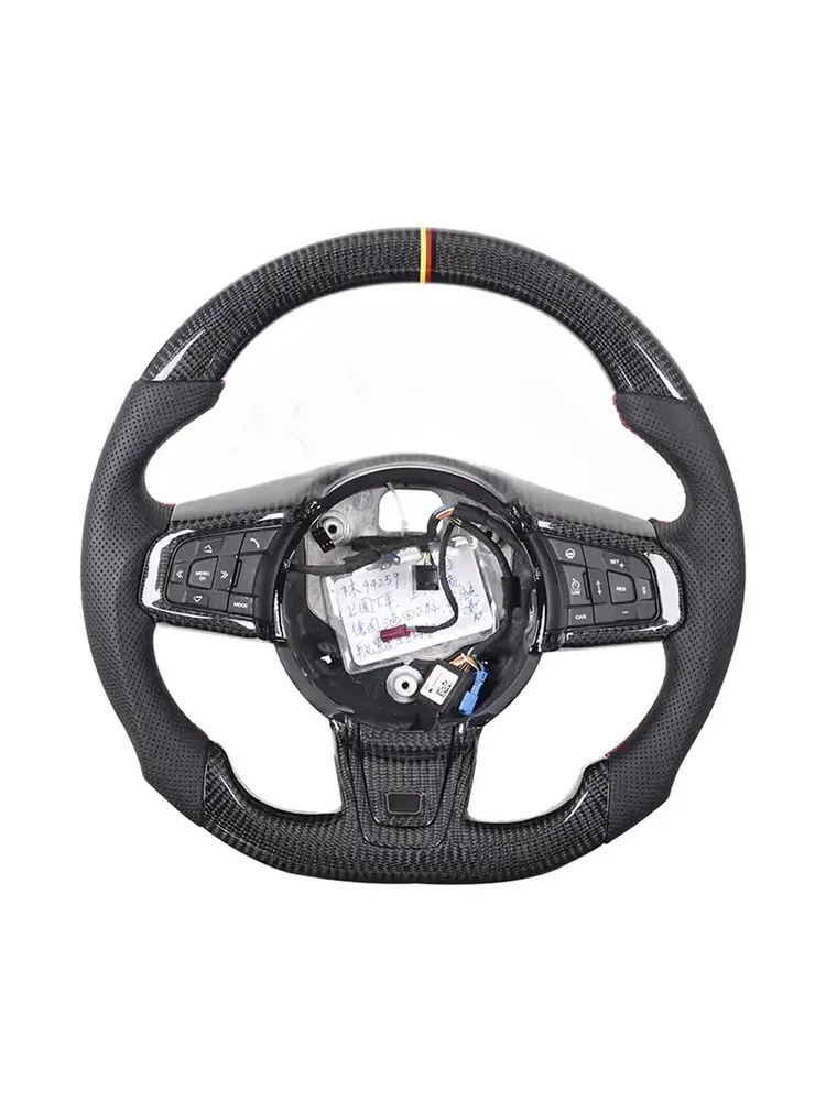 For Jaguar F-type F-pace custom Led carbon fiber half punch leather Alcantara steering wheel Multicolor Lines