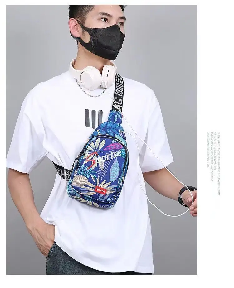 2025 Fashion Versatile Single Shoulder Crossbody Bag for Men and Women, Large Capacity Sports Chest Bag, Outdoor Leisure Simple