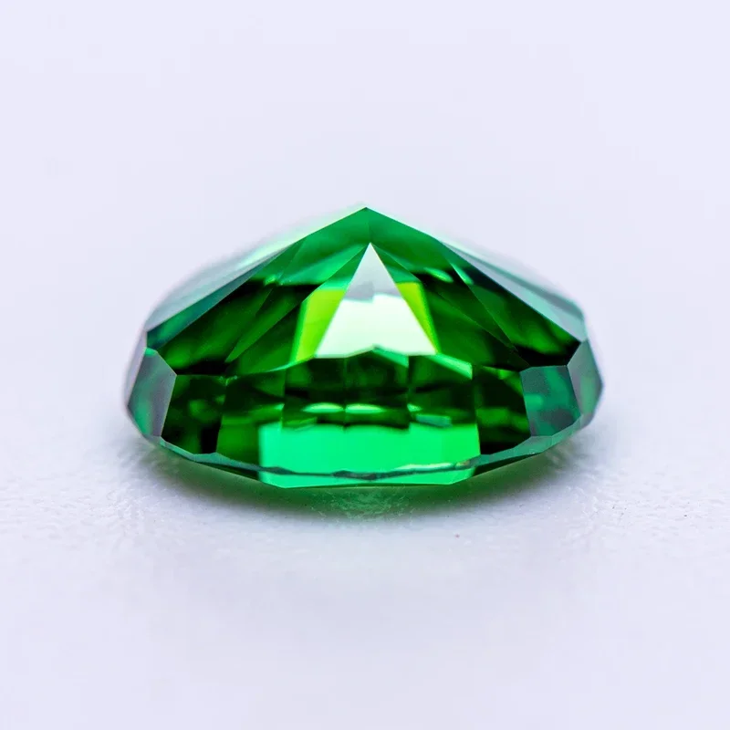 Cubic Zirconia Crushed Ice Cut No Certificate Oval Shape Green Color Charms Beads for Top Diy Jewelry Making Rings Materials