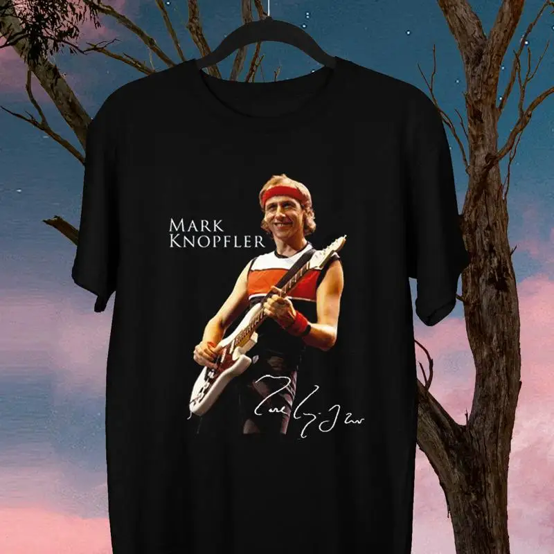 New MARK KNOPFLER Signature Guitar Gift For Fan Black All Size T-Shirt