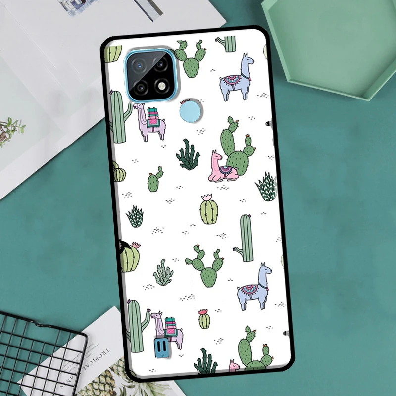 Lama Llama Alpacas For OnePlus 10 Pro 9 Pro 8T 9R Nord2 Case For Realme 9 8 Pro 8i 9i C35 GT Neo 2 3 Master