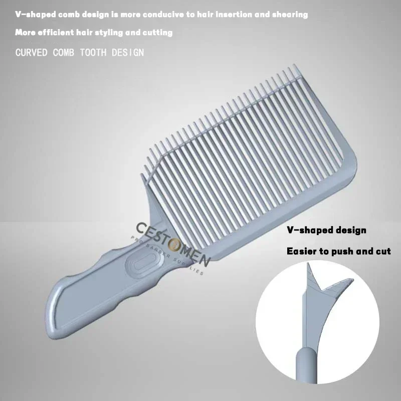 NEW Fading Comb Professional Barber Clipper Blending Flat Top Hair Cutting Comb Brush For Men Heat Resistant Salon Styling Tools