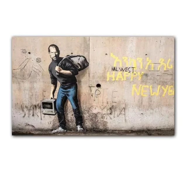 Banksy Graffiti Art Canvas Printings Street Wall Painting Love Little Boy Mural Poster Living Room Corridor Bar Home Decoration