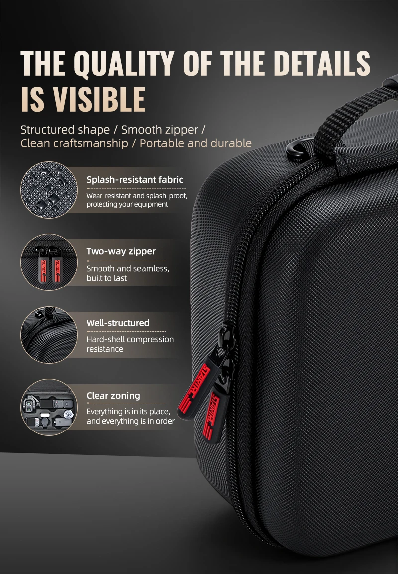 Pocket 4P Tragetasche für DJI Osmo Pocket 4 Pro Creator Combo Zubehör Tragbare PU-Schutz-Schulter-Reisetasche – Detail 6