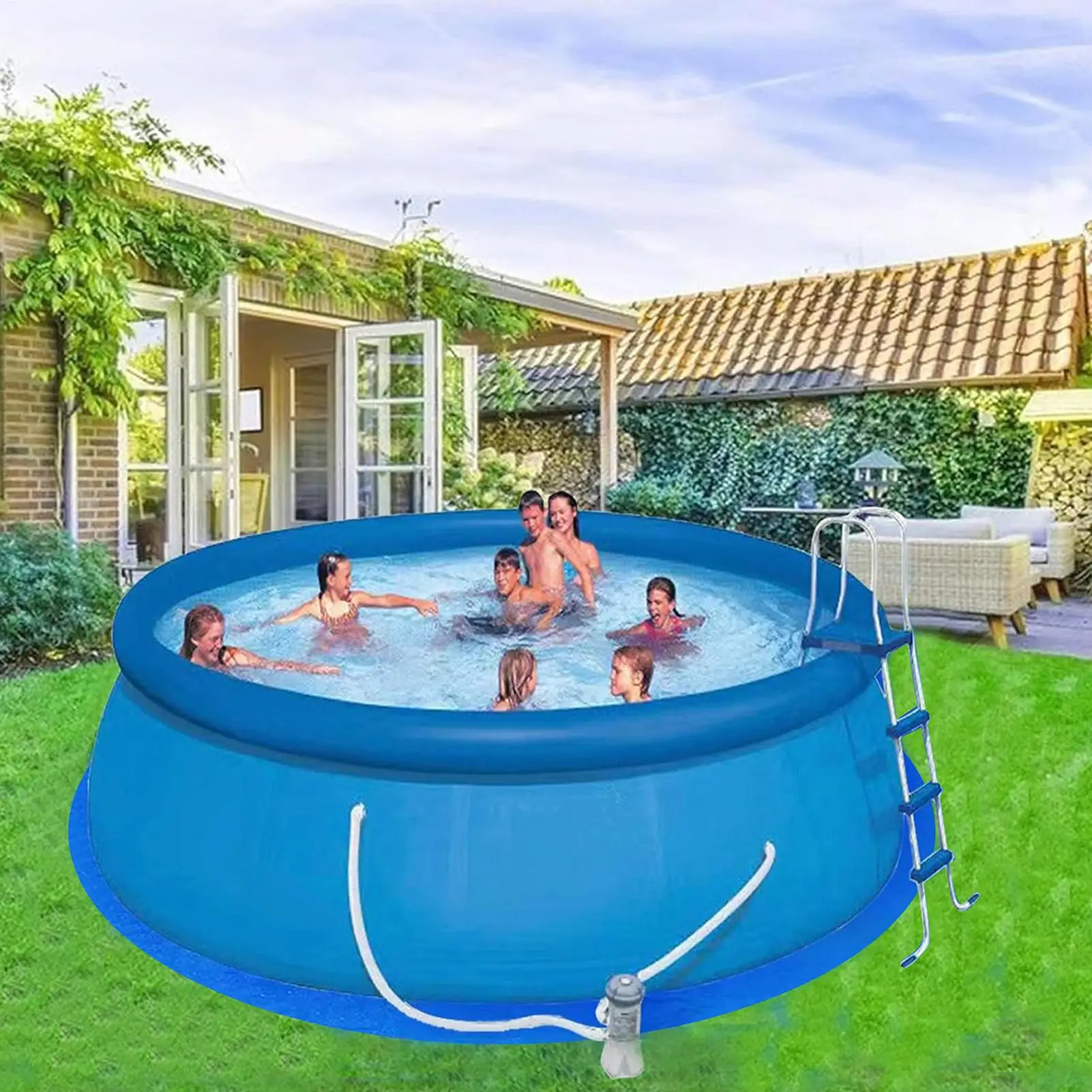 

Swimming Pool Mat Round Pool Ground Pad Protective Padding Cloth Puncture-Resistant Under Pad For Gym Commercial Concrete