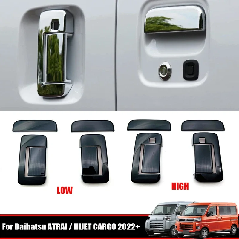 Para Daihatsu ARTAI/H Migli Cargo 2021 2022 2023 ABS cromado sin llave inteligente agujero manija de puerta tazón tapa de captura pegatinas