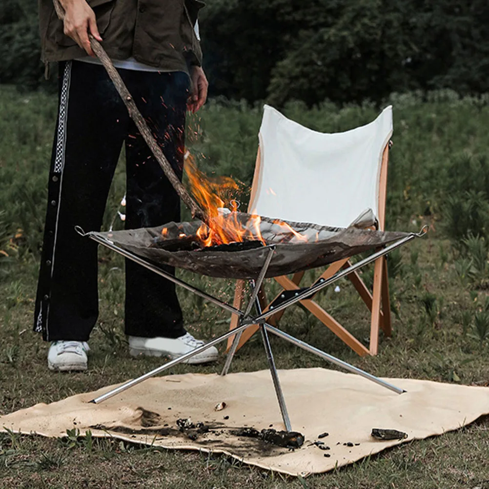 

Fireproof Blanket Mat BBQ Fiberglass Heat Fire Resistant Mat Protection Pit Blanket Fire Resistant Non Slip Deck