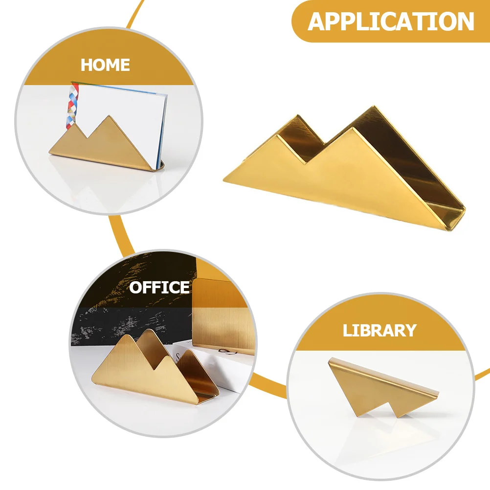 2Pcs Business Card Holder Desk Stand Organizer Metal Card Storage for Office Visiting Cards Holder Elegant Tabletop Display